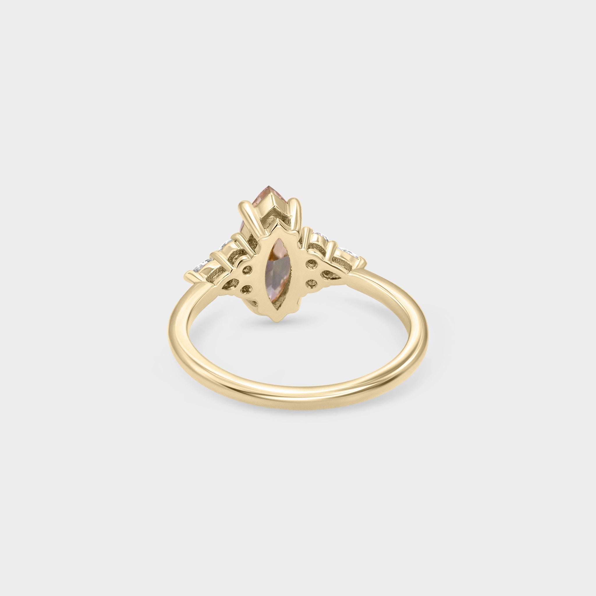 Symmetrical Cluster of Champagne Marquise Diamond - Laher -