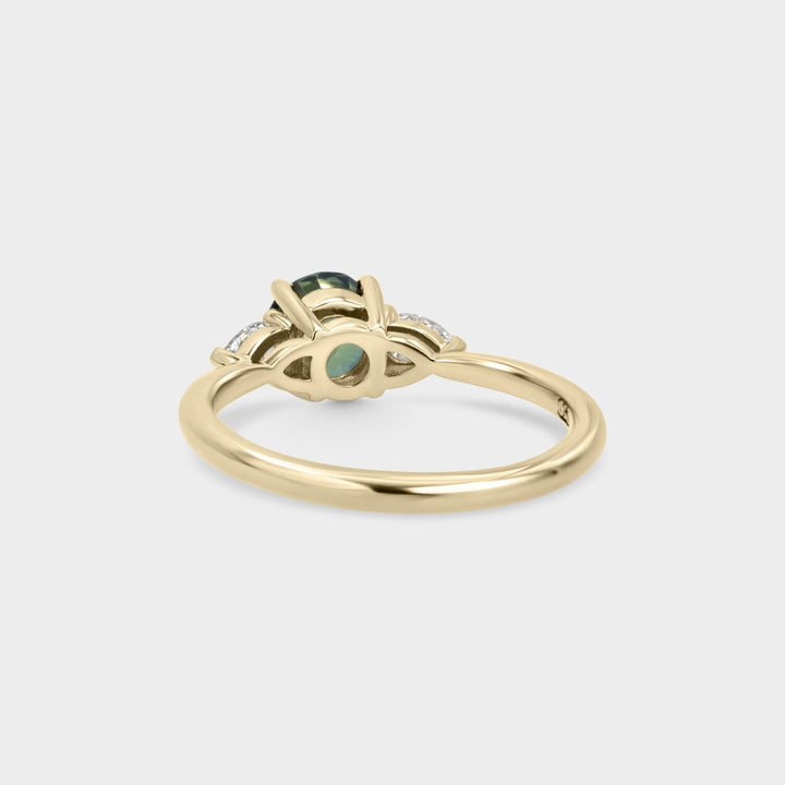 Three Stone of Sapphire & Diamond - Laher -