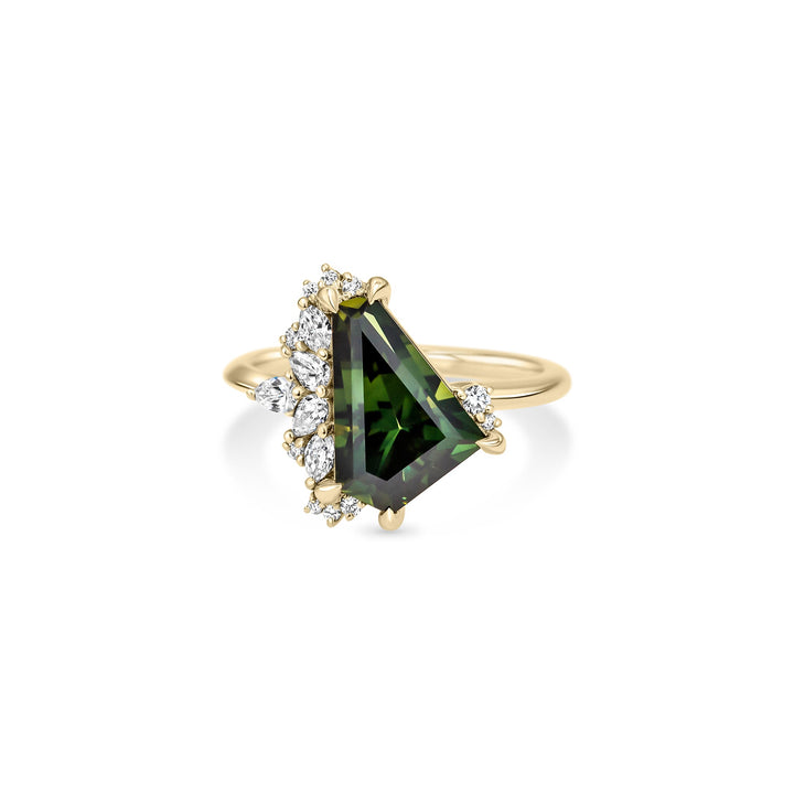 03⌇3.51ct Irregular Cluster of Sapphire & Diamond - Lei è -